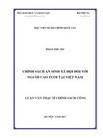 Chính sách an sinh xã hội đối với người cao tuổi tại Việt Nam (LV thạc sĩ)