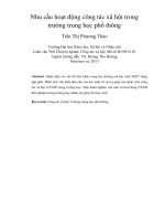 DSpace at VNU: Nhu cầu hoạt động công tác xã hội trong trường trung học phổ thông