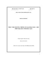 Thực thi chương trình 135 giai đoạn 20112015 trên địa bàn tỉnh Bắc Kạn (tt)