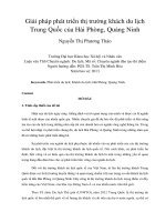 DSpace at VNU: Giải pháp phát triển thị trường khách du lịch Trung Quốc của Hải Phòng, Quảng Ninh