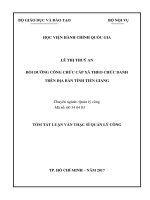 Bồi dưỡng công chức cấp xã theo chức danh trên địa bàn tỉnh Tiền Giang (tt)