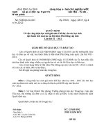 Quyết định v v công nhận HSG môn Thể dục cho HS đạt thành tích xuất sắc tại Hội khỏe Phù Đổng cấp tỉnh Lần thứ IX - 2012