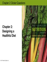 Clicker questions the science of NUTRITON 4th by thompson manore and vaughan chapter 02