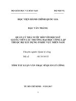 Quản lý nhà nước đối với đội ngũ giảng viên các trường đại học công lập thuộc Bộ Xây dựng ở khu vực miền nam (tt)