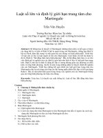 DSpace at VNU: Luật số lớn và định lý giới hạn trung tâm cho Martingale