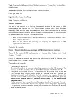 DSpace at VNU: Corporate Social Responsibility (CSR) Implementation of Vietnam Dairy Products Joint -Stock Company