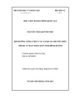 Bồi dưỡng công chức các cơ quan chuyên môn thuộc UBND tỉnh Bình Dương (tt)