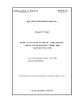 Quản lý nhà nước về thi đua, khen thưởng trong ngành giáo dục và đào tạo tại tỉnh Vĩnh Long (tt)