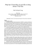 DSpace at VNU: Pháp luật về hoạt động của quỹ đầu tư chứng khoán ở Việt Nam