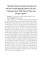 DSpace at VNU: Phân tích lý thuyết của Nonaka trong quản trị tri thức đối với doanh nghiệp liên doanh tại Việt Nam: Trường hợp công ty TNHH Tiếp vận Thăng Long