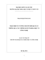 DSpace at VNU: Nhận diện tư tưởng chuyển đổi quản lý thông qua các chính sách về khoa học và công nghệ LUANVAN GIANG R