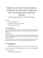 DSpace at VNU: Nghiên cứu các chính sách phi tập trung hóa tài chính giáo dục nhằm nâng cao chất lượng đối với các trường trung học phổ thông Việt Nam