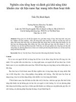 DSpace at VNU: Nghiên cứu tổng hợp và đánh giá khă năng khử khuẩn của vật liệu nano bạc mang trên than hoạt tính