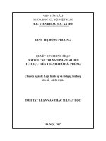 Quyết định hình phạt đối với các tội xâm phạm sở hữu từ thực tiễn thành phố Hải Phòng (tt)
