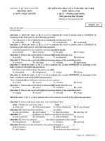 Đề kiểm tra học kỳ i năm học 20172018 môn tiếng anh 12 chuẩn mã đề 011 