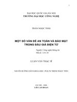 DSpace at VNU: Một số vấn đề an toàn và bảo mật trong đấu giá điện tử