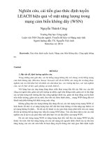 DSpace at VNU: Nghiên cứu, cải tiến giao thức định tuyến LEACH hiệu quả về mặt năng lượng trong mạng cảm biến không dây (WSN)