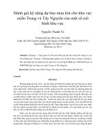 DSpace at VNU: Đánh giá kỹ năng dự báo mưa lớn cho khu vực miền Trung và Tây Nguyên của một số mô hình khu vực