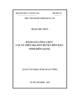 Đánh giá công chức cấp xã trên địa bàn huyện Hòn Đất, tỉnh Kiên Giang (LV thạc sĩ)