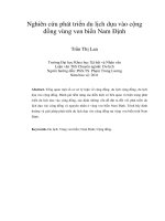 DSpace at VNU: Nghiên cứu phát triển du lịch dựa vào cộng đồng vùng ven biển Nam Định