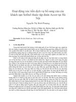 DSpace at VNU: Hoạt động xúc tiến dịch vụ bổ sung của các khách sạn Sofitel thuộc tập đoàn Accor tại Hà Nội
