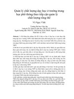 DSpace at VNU: Quản lý chất lượng dạy học ở trường trung học phổ thông theo tiếp cận quản lý chất lượng tổng thể