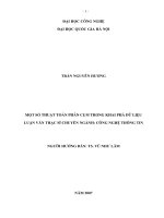 DSpace at VNU: Một số thuật toán phân cụm trong khai phá dữ liệu