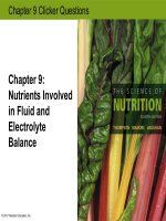 Clicker questions the science of NUTRITON 4th by thompson manore and vaughan chapter 09 