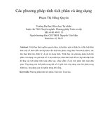 DSpace at VNU: Các phương pháp tính tích phân và ứng dụng