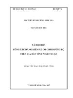 Xã hội hóa công tác đăng kiểm xe cơ giới đường bộ trên địa bàn tỉnh Bình Thuận (LV thạc sĩ)