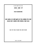 DSpace at VNU: Xây dựng cơ chế quản lý tài chính của Tập đoàn Bưu chính Viễn thông Việt Nam