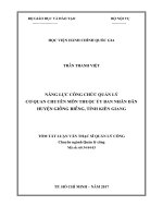 Năng lực công chức quản lý cơ quan chuyên môn thuộc UBND huyện Giồng Riềng, tỉnh Kiên Giang (tt)