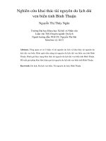 DSpace at VNU: Nghiên cứu khai thác tài nguyên du lịch dải ven biển tỉnh Bình Thuận