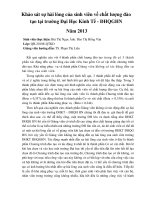 DSpace at VNU: Khảo sát sự hài lòng của sinh viên về chất lượng đào tạo tại trường Đại Học Kinh Tế - ĐHQGHN