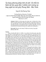 DSpace at VNU: Áp dụng phương pháp tính chi phí tổn thất do bệnh tật liên quan đến ô nhiễm môi trường tại làng nghề tái chế giấy Phong Khê - Bắc Ninh