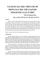 DSpace at VNU: Vận dụng dạy học theo chủ đề trong dạy học thể loại thơ Nôm Đường luật ở THPT