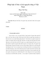 DSpace at VNU: Pháp luật về bảo vệ tài nguyên rừng ở Việt Nam