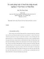 DSpace at VNU: So sánh pháp luật về thuế thu nhập doanh nghiệp ở Việt Nam và Nhật Bản