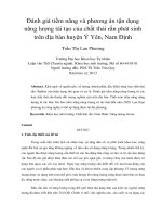 DSpace at VNU: Đánh giá tiềm năng và phương án tận dụng năng lượng tái tạo của chất thải rắn phát sinh trên địa bàn huyện Ý Yên, Nam Định