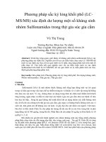 DSpace at VNU: Phương pháp sắc ký lỏng khối phổ (LC-MS MS) xác định dư lượng một số kháng sinh nhóm Sulfonamides trong thịt gia súc gia cầm