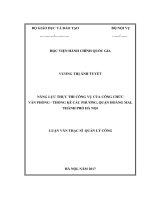 Năng lực thực thi công vụ của công chức văn phòng  thống kê các phường, quận Hoàng Mai, thành phố Hà Nội (LV thạc sĩ)