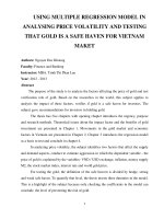 DSpace at VNU: Using multiple regression model in analyzing price volatility and testing that gold is a safe haven for Vietnam market