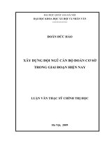 DSpace at VNU: Xây dựng đội ngũ cán bộ Đoàn cơ sở trong giai đoạn hiện nay