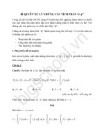 BÍ QUYẾT XỬ LÝ NHỮNG CÂU TÍCH PHÂN “LẠ”