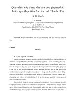 DSpace at VNU: Quy trình xây dựng văn bản quy phạm pháp luật - qua thực tiễn địa bàn tỉnh Thanh Hóa