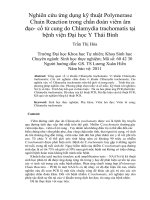DSpace at VNU: Nghiên cứu ứng dụng kỹ thuật Polymerase Chain Reaction trong chẩn đoán viêm âm đạo- cổ tử cung do Chlamydia trachomatis tại bệnh viện Đại học Y Thái Bình