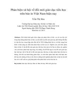 DSpace at VNU: Phản biện xã hội về đổi mới giáo dục tiểu học trên báo in Việt Nam hiện nay