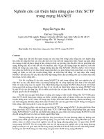 DSpace at VNU: Nghiên cứu cải thiện hiệu năng giao thức SCTP trong mạng MANET