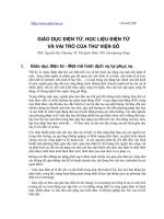 DSpace at VNU: Giáo dục điện tử, học liệu điện tử và vai trò của thư viện số