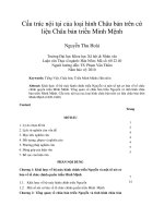 DSpace at VNU: Cấu trúc nội tại của loại hình Châu bản trên cứ liệu Châu bản triều Minh Mệnh